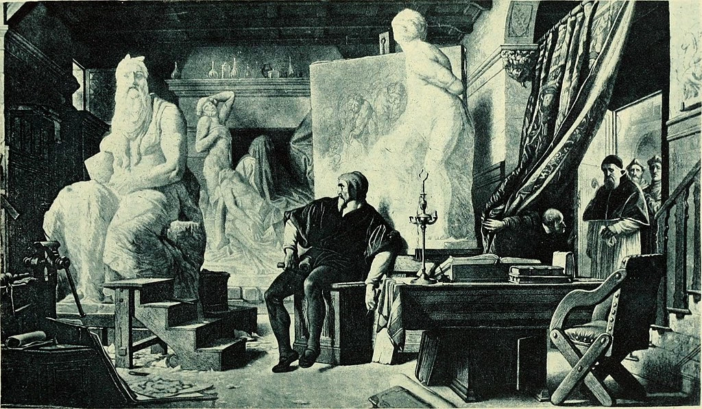 Michelangelo nel suo studio